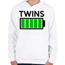PRINTFASHION TWINS - Gyerek kapucnis pulóver - Fehér