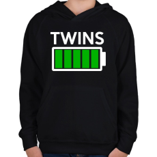 PRINTFASHION TWINS - Gyerek kapucnis pulóver - Fekete
