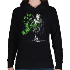 PRINTFASHION Tyrion pénzeső - Női kapucnis pulóver - Fekete női pulóver, kardigán