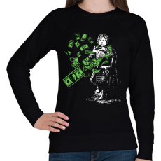 PRINTFASHION Tyrion pénzeső - Női pulóver - Fekete