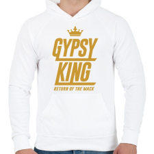 PRINTFASHION Tyson Fury - Férfi kapucnis pulóver - Fehér férfi pulóver, kardigán