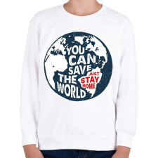 PRINTFASHION U can save the world!  - Gyerek pulóver - Fehér gyerek pulóver, kardigán