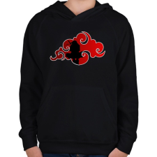 PRINTFASHION Uchiha Itachi - Gyerek kapucnis pulóver - Fekete gyerek pulóver, kardigán