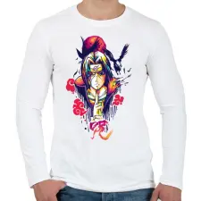 PRINTFASHION uchiha itachii - Férfi hosszú ujjú póló - Fehér férfi póló