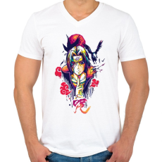 PRINTFASHION uchiha itachii - Férfi V-nyakú póló - Fehér