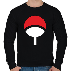 PRINTFASHION Uchiha logó - Férfi pulóver - Fekete