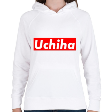 PRINTFASHION Uchiha - Női kapucnis pulóver - Fehér női pulóver, kardigán