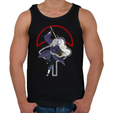 PRINTFASHION Uchiha Obito - Férfi atléta - Fekete