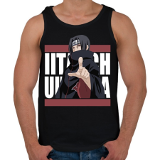 PRINTFASHION Ucsiha Itachi - Férfi atléta - Fekete atléta, trikó