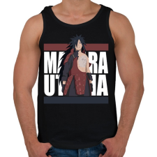 PRINTFASHION Ucsiha Madara - Férfi atléta - Fekete atléta, trikó