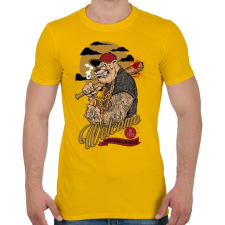 PRINTFASHION Üdvözöllek a környéken - Férfi póló - Sárga férfi póló