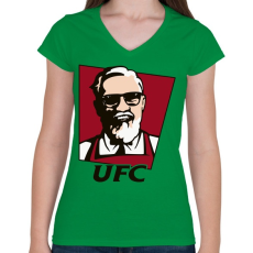 PRINTFASHION UFC CM - Női V-nyakú póló - Zöld