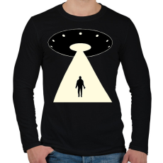 PRINTFASHION UFO - Férfi hosszú ujjú póló - Fekete