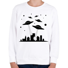 PRINTFASHION UFO invázió  - Gyerek pulóver - Fehér