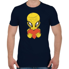 PRINTFASHION UFO love me - Férfi póló - Sötétkék