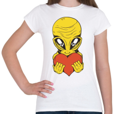 PRINTFASHION UFO love me - Női póló - Fehér