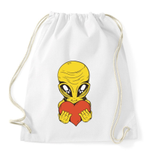 PRINTFASHION UFO love me - Sportzsák, Tornazsák - Fehér tornazsák