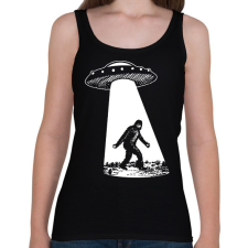 PRINTFASHION UFO-s Nagyláb - Női atléta - Fekete női trikó