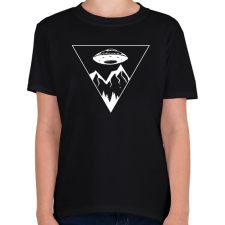 PRINTFASHION Ufo Triangle  - Gyerek póló - Fekete gyerek póló