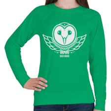 PRINTFASHION UHU  - Női pulóver - Zöld női pulóver, kardigán