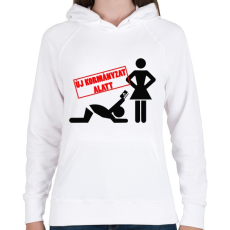 PRINTFASHION Új kormányzat alatt  - Női kapucnis pulóver - Fehér