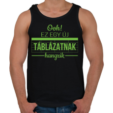 PRINTFASHION Új táblázatnak hangzik - Férfi atléta - Fekete