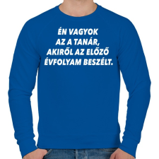 PRINTFASHION Új tanár - Férfi pulóver - Királykék férfi pulóver, kardigán