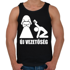 PRINTFASHION Új vezetőség - Férfi atléta - Fekete