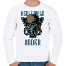 PRINTFASHION ÚJ VILÁGREND - Férfi pulóver - Fehér férfi pulóver, kardigán