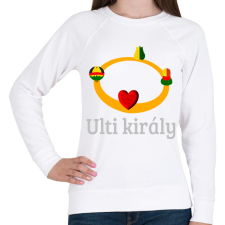 PRINTFASHION Ulti király - Női pulóver - Fehér női pulóver, kardigán