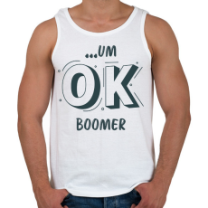 PRINTFASHION ...um OK boomer - Férfi atléta - Fehér