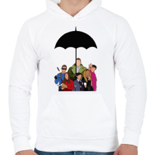 PRINTFASHION Umbrella Academy - Férfi kapucnis pulóver - Fehér férfi pulóver, kardigán
