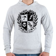 PRINTFASHION Umbrella academy shield - Férfi kapucnis pulóver - Sport szürke