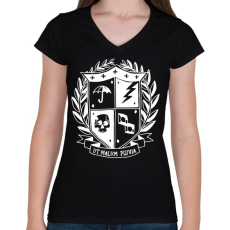 PRINTFASHION Umbrella academy shield invert - Női V-nyakú póló - Fekete