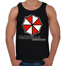 PRINTFASHION Umbrella corp  - Férfi atléta - Fekete