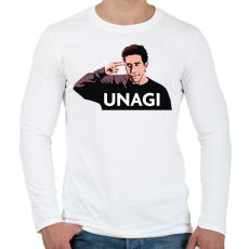 PRINTFASHION Unagi - Férfi hosszú ujjú póló - Fehér