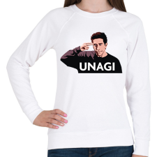 PRINTFASHION Unagi - Női pulóver - Fehér női pulóver, kardigán