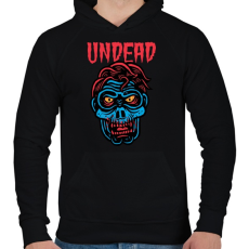PRINTFASHION Undead - Férfi kapucnis pulóver - Fekete