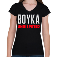 PRINTFASHION UNDISPUTED 2 - Női V-nyakú póló - Fekete női póló