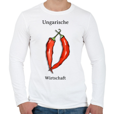 PRINTFASHION Ungarische Wirtschaft - Férfi hosszú ujjú póló - Fehér férfi póló