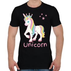 PRINTFASHION unicorn - Férfi póló - Fekete