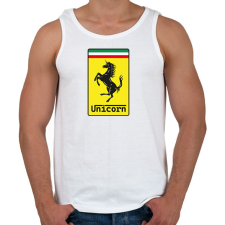 PRINTFASHION Unicorn - Ferrari - Férfi atléta - Fehér atléta, trikó
