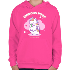 PRINTFASHION UNICORN POOP - Gyerek kapucnis pulóver - Fukszia