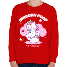 PRINTFASHION UNICORN POOP - Gyerek pulóver - Piros