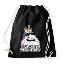 PRINTFASHION Unicorn security - Sportzsák, Tornazsák - Fekete atléta, trikó