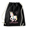 PRINTFASHION unicorn - Sportzsák, Tornazsák - Fekete