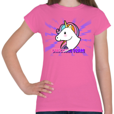 PRINTFASHION UNICORN TEAM - Női póló - Rózsaszín