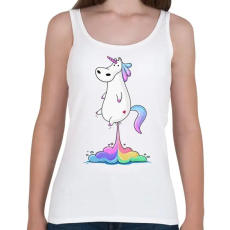 PRINTFASHION Unicornis fart  RAINBOW - Női atléta - Fehér