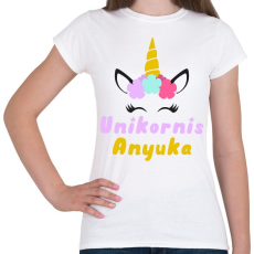 PRINTFASHION Unikornis Anyuka - Női póló - Fehér