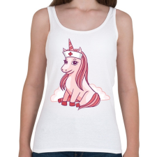 PRINTFASHION Unikornis ápoló - Női atléta - Fehér női trikó